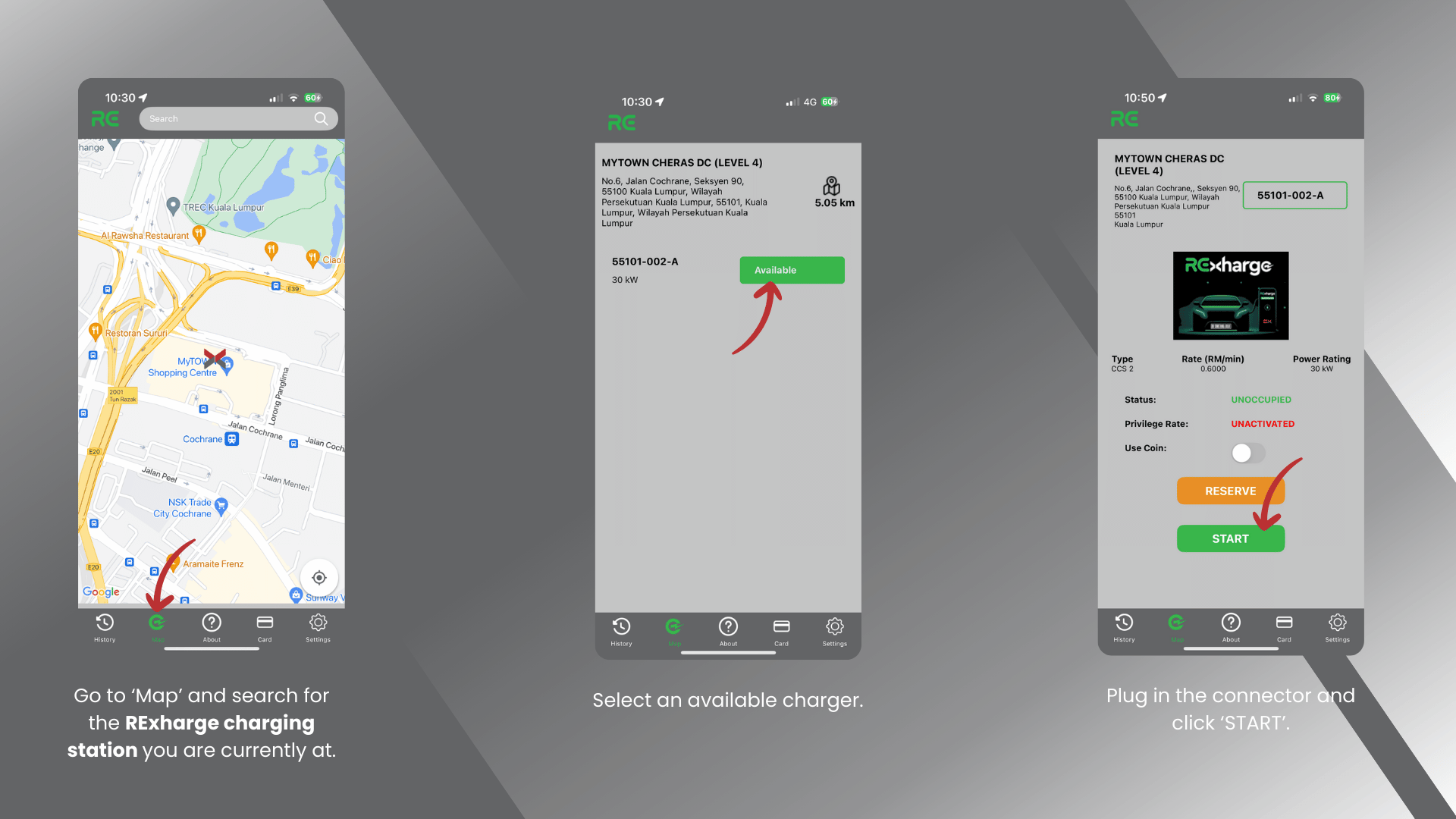 RExharge Public Charger Tutorial