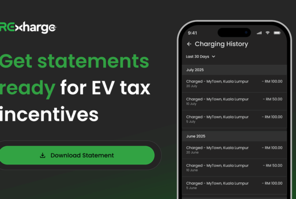 rexharge app statement EV tax incentive tax exemption