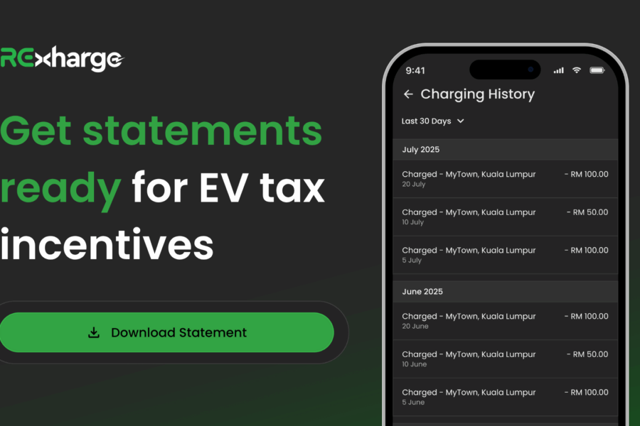 rexharge app statement EV tax incentive tax exemption